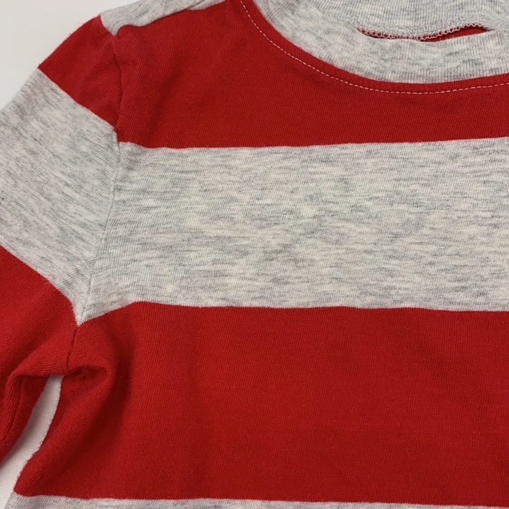 Two Piece Bundle -Old Navy Red & Gray and Black & Gray Long Sleeve Shirts size 5
